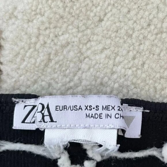 Zara Polka Dot Ring Detail Strapless Bodysuit Black  White XS/S - Picture 7 of 7